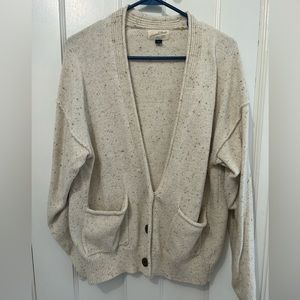 Speckled oversize sweater cardigan